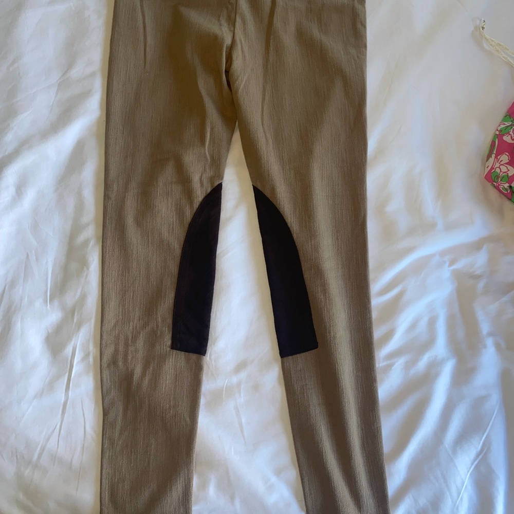 Ralph Lauren Khaki Leggings with Thigh Patches